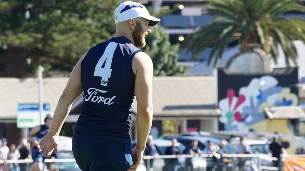 2019_08_01_TRAINING.jpg Gary Ablett looks on at training on Wednesday. - Geelong Cats